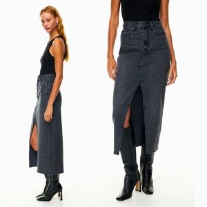 Denim Forum - The 90s Vintage Maxi Jean Skirt - Ozone Black - 25